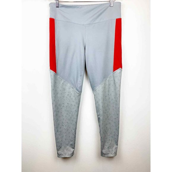 JoyLab Joy Lab Athletic Yoga Pants Leggings Gray Burnt Orange Floral XL - Picture 2 of 11